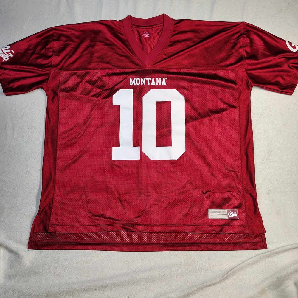 Montana Grizzlies Football Jersey 4XL Maroon Polyester #10 Griz Gameday